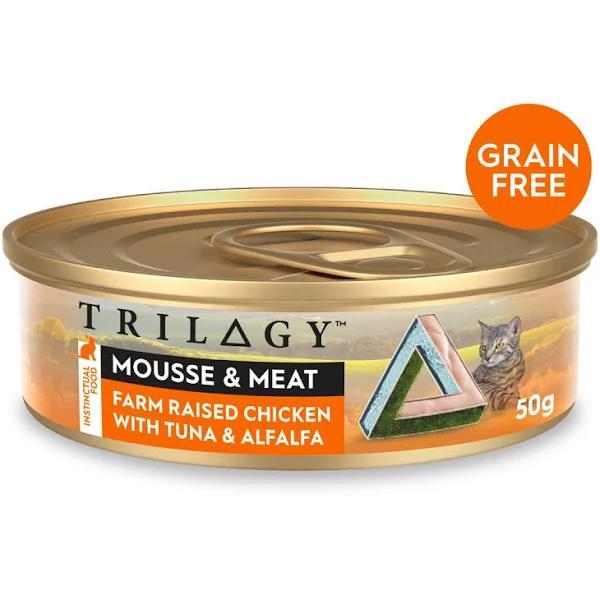 Trilogy Mousse & Meat Adult Chicken With Tuna & Alfalfa Wet Cat Food 50g