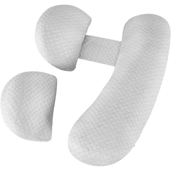 WQU Pregnancy Pillow for Sleeping, Maternity Pillow for Pregnant Women, Pregnancy Body Pillow Support Back,HIPS, Legs, Belly,Detachable and