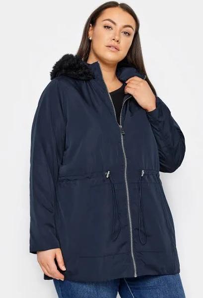 Evans - Women's Navy All Base Layers - Faux Fur Lightweight Coat - Size One Size, 24 at The Iconic