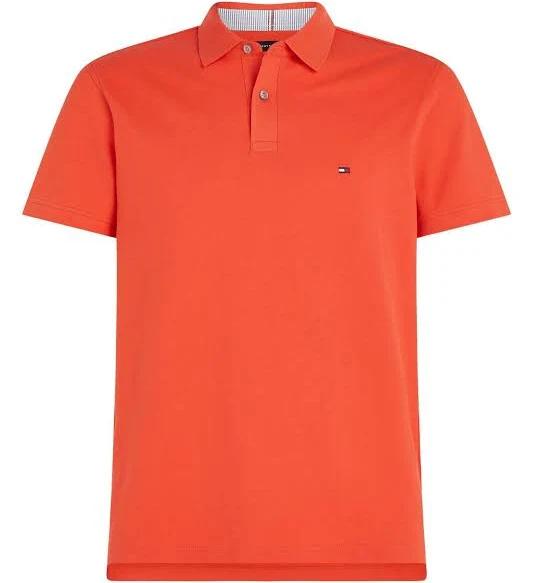 Mens Tommy Hilfiger 1985 Regular Polo Shirt - Red