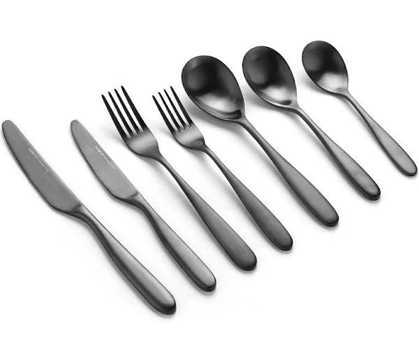 Sherwood Nouveau 56 Piece Cutlery Set Matte Black