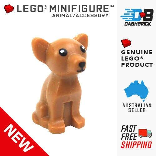 Genuine Lego Minifigure - Dog, Chihuahua With Black Eyes, Nose And