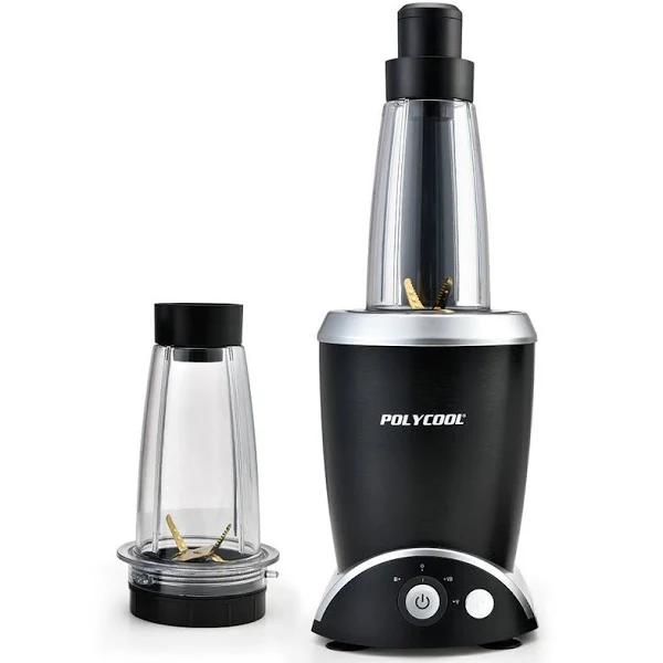 POLYCOOL 1000W 2in1 Vacuum Blender 700ml Capacity Removable Sealing Arm