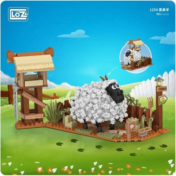 LOZ Mini Blocks Farm Series - Little Sheep Building Bricks Set 20 x 15 x 8cm