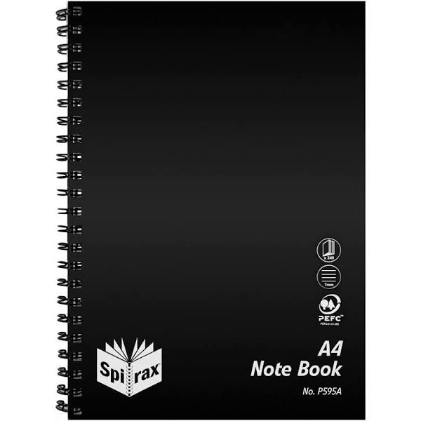 Spirax Notebook Spiral Pp P595A 240 Pages Black A4