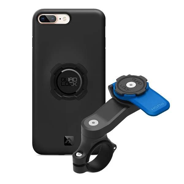 Motorcycle Handlebar Mount and Case for iPhone 8 Plus by Quad Lock