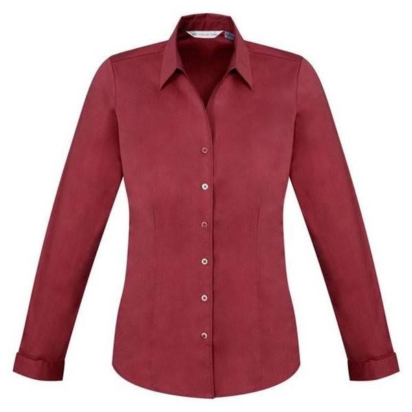 Ladies Monaco Long Sleeve Shirt - S770LL Cherry / 14