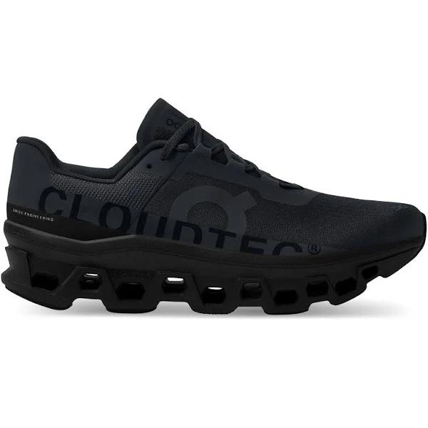 On Cloudmonster All Black, Mens, Size: 14