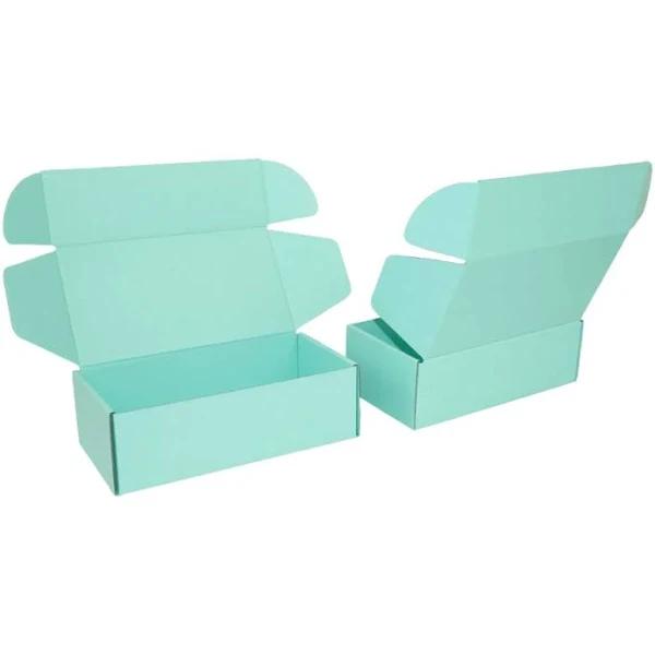 Full Mint Blue Tuck Top Mailing Box - 100pcs - 240 x 125 x 75mm