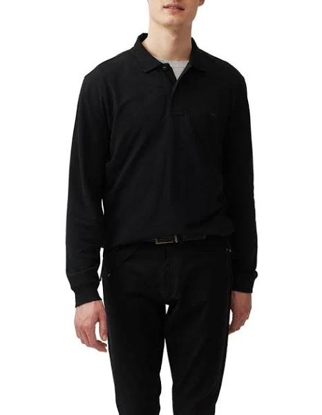 Rodd & Gunn Long Sleeve Original Fit Gunn Polo - in Onyx, Size XXL