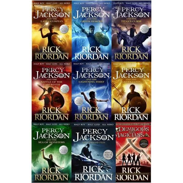 Rick Riordan Collection 4 Books Set (Percy Jackson and The Greek Gods, Percy Jackson and The Greek Heroes, Demigods & Magicians [Hardcover], Percy