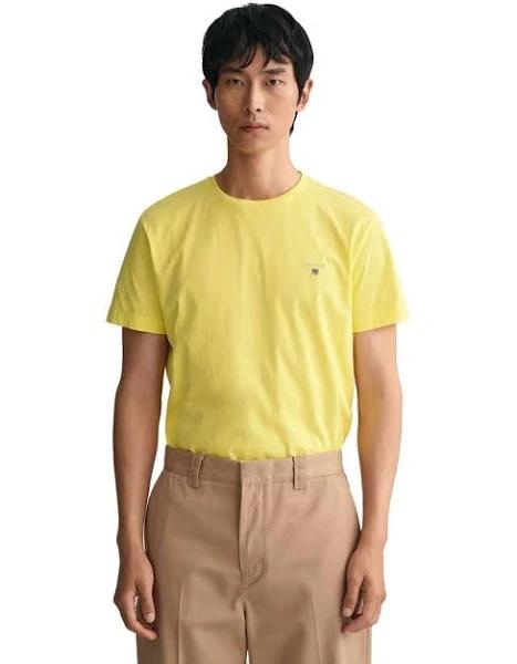 Gant Original Short Sleeve Tee in Clear Yellow M