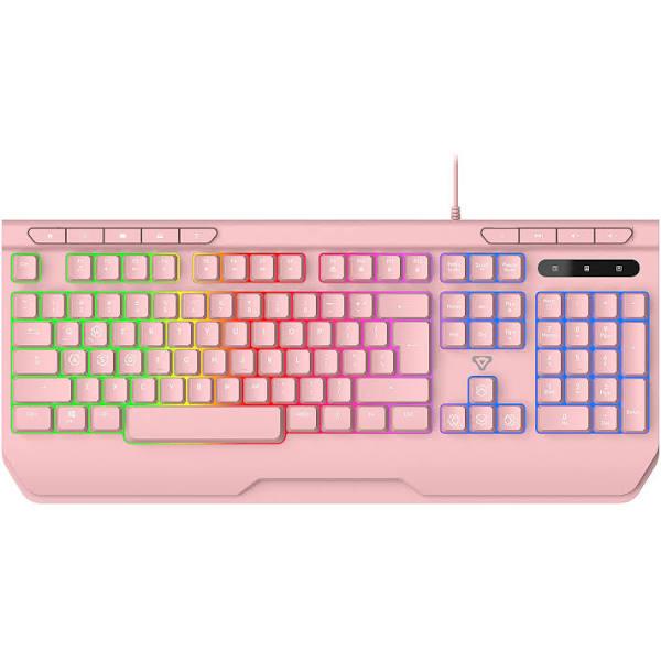 Laser Gaming LED Full Size MBK701 Wired Keyboard Pink