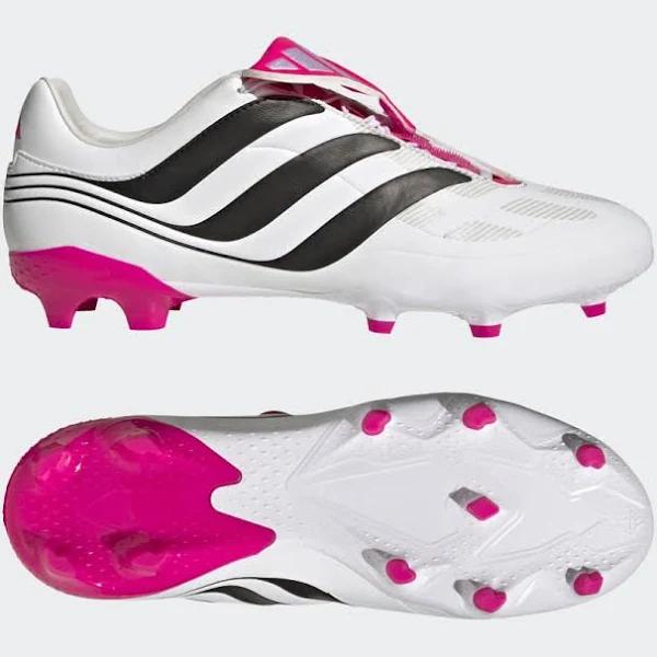 Adidas Predator Precision.3 Firm Ground Boots White / Black / Team Pink 2 7 - Unisex Football Football Boots