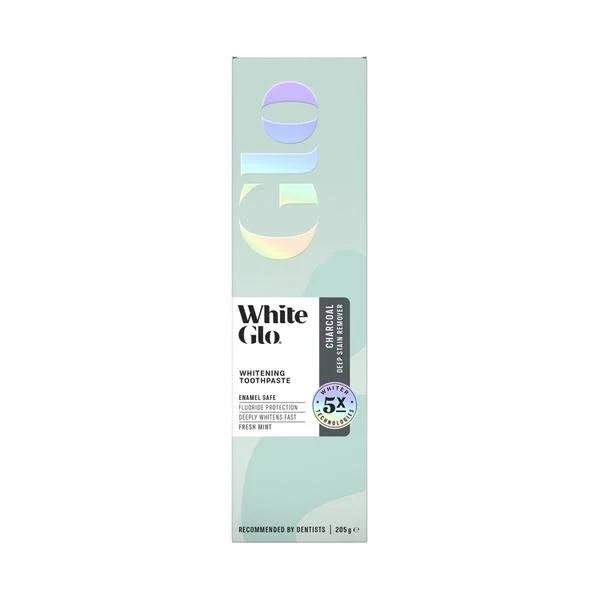 White Glo Charcoal Deep Stain Remover Whitening Toothpaste (205g)