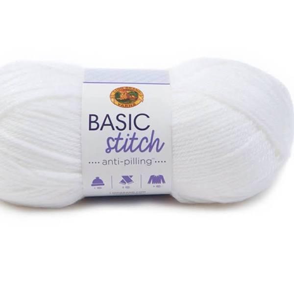 Lion Brand Yarn - Basic Stitch Anti-pilling - White 100g