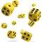 Oakie DOAKIE Dice D6 12 mm Solid - Yellow (36)