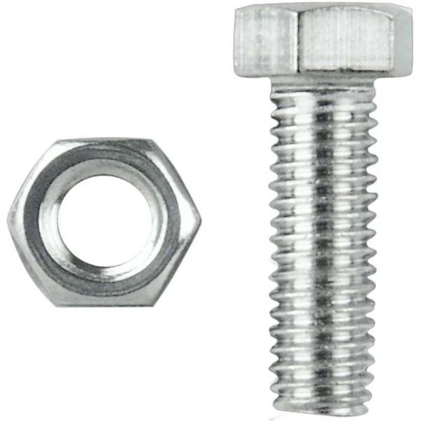 Pinnacle Hardware M5 x 35mm Stainless Steel Hex Head Bolts and Nuts - 6 Pack