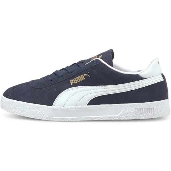 Club Unisex Sneakers in Peacoat/White/Team Gold, Size 5 by Puma