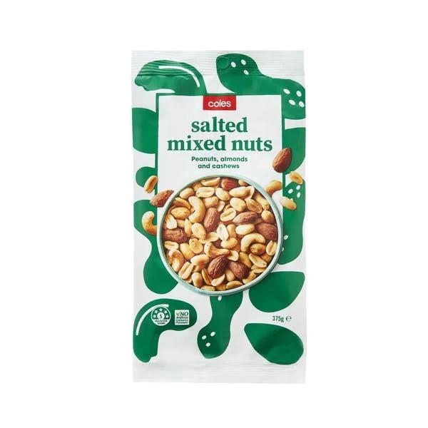 Coles Simply Salted Mixed Nuts 375g