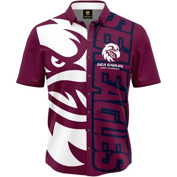 NRL 'Showtime' Party Shirt - Manly Sea Eagles - Adult - Mens - Polo