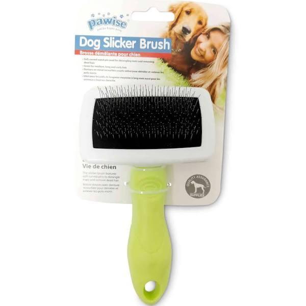 Dog Slicker Brush Small Cat Pet Undercoat Detangling Long Hair Grooming Pawise Green