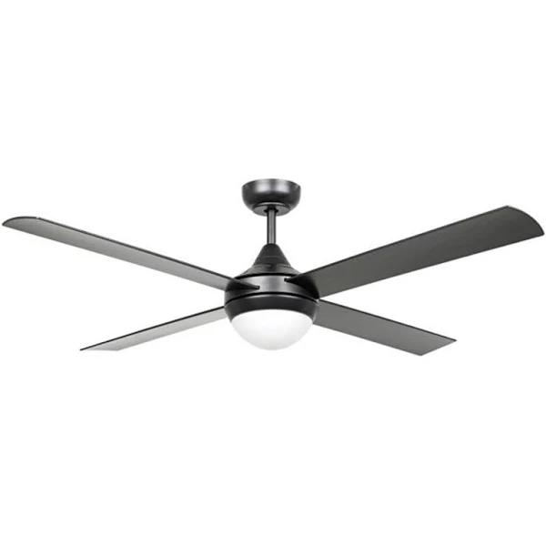 Stradbroke DC Ceiling Fan 52" With E27 Light Matt Black - 20491202