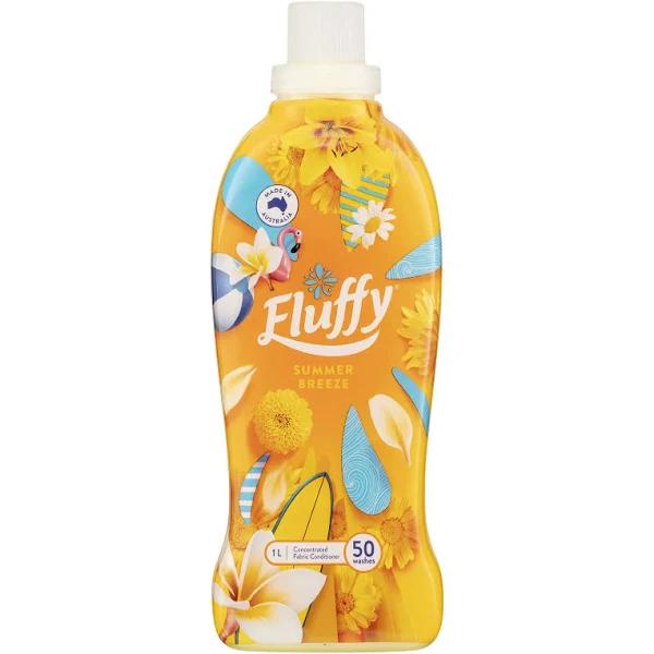 Fluffy Concentrate Liquid Fabric Softener Conditioner Summer Breeze 1L