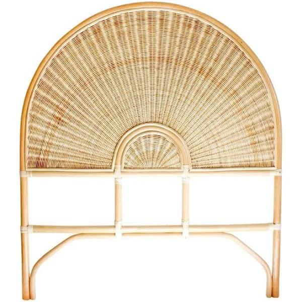 Sunrise Rattan & Wicker Bedhead King Single Size Natural