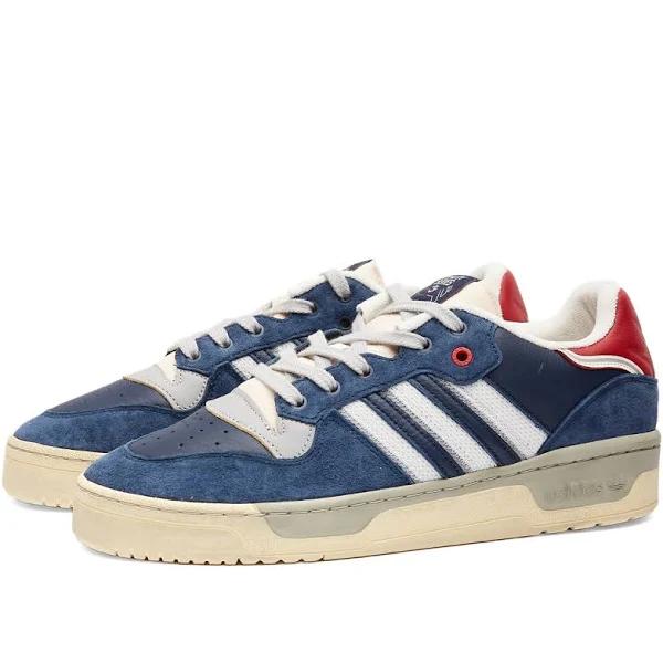 Adidas Men's Rivalry Low Extra Butter Sneakers in Collegiate Navy/Off White/White, Size UK 12 | End Clothing