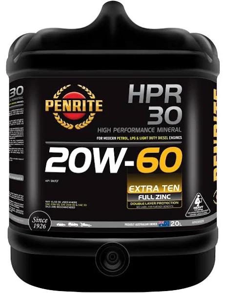 Penrite HPR 30 SAE 20W-60 Engine Oil 20L - HPR30020