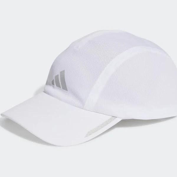 Adidas Running Aeroready Four-Panel Mesh Cap - White/Reflective Silver