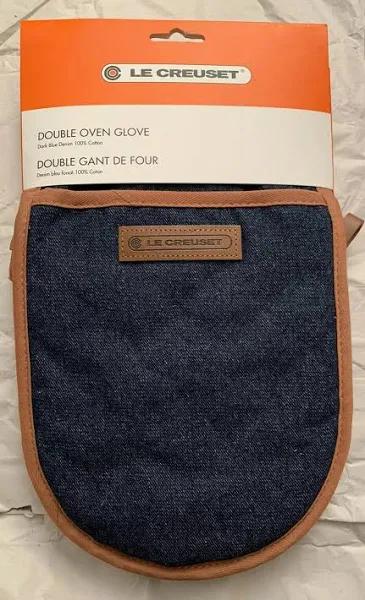 Le Creuset Double Oven Glove Dark Blue Denim