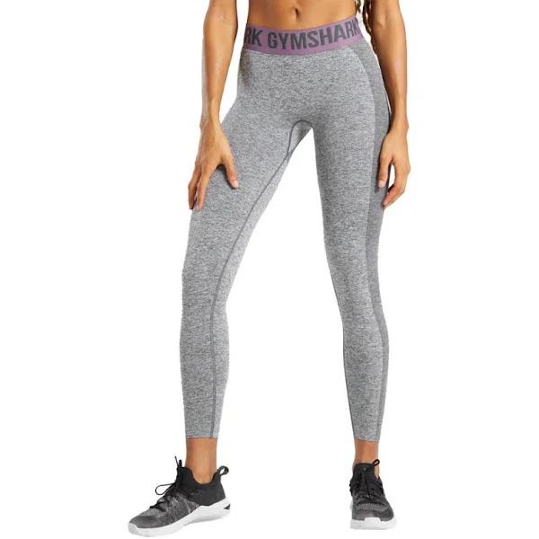 Gymshark Flex Low Rise Leggings - Charcoal / Purple