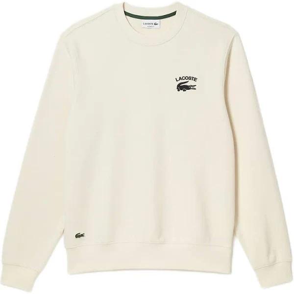 Lacoste Soft Branding Crew Neck Sweater (White)