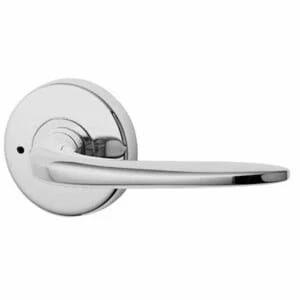 Lockwood Summit Velocity Satin Chrome Pearl Privacy Lever Set