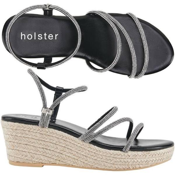 Holster Viva Espadrille Wedge Sandal in Black 10