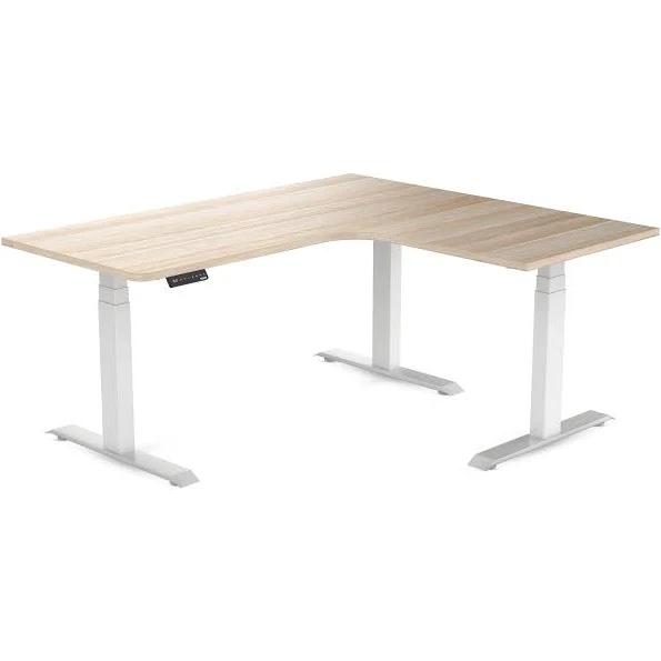 Desky L-Shape Melamine Sit Stand Desk