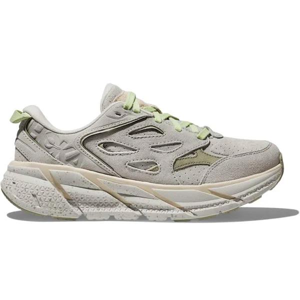 Hoka Clifton L Suede Shoes in Vaporous/Barley, Size M 10/W 11