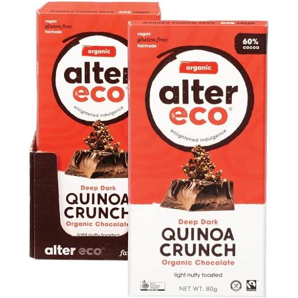 Alter Eco Chocolate (Organic) Dark Quinoa Crunch 12x80g