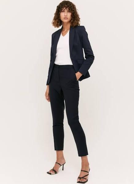 Saba Women's Celeste Wool Tapered Suit Pants in French Navy Size 6