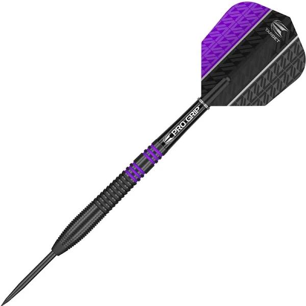 Target Darts Vapor 8 Black Purple 21g Steel Tip Darts Set