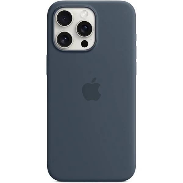 Apple iPhone 15 Pro Max Silicone Case With Magsafe (Storm Blue)