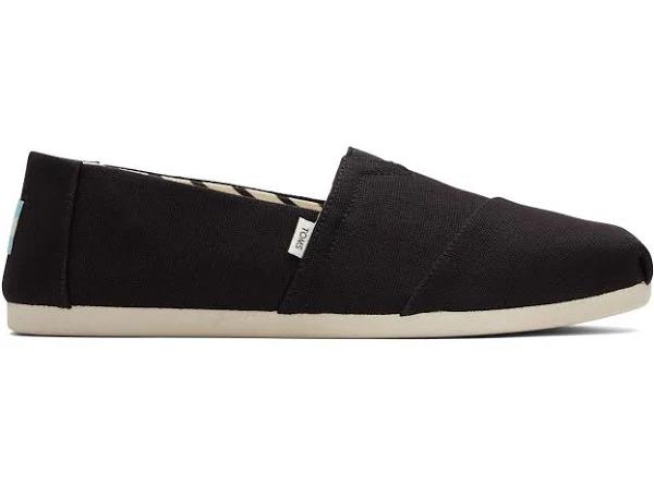 TOMS Alpargata Classic - Black Recycled Cotton Canvas 7.5