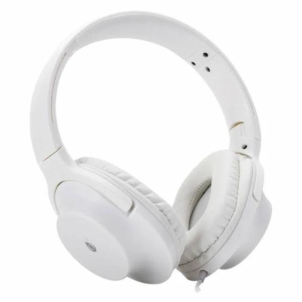 Foldable Wired Headphones 3.5mm Jack Microphone 1.2m NC3209 White