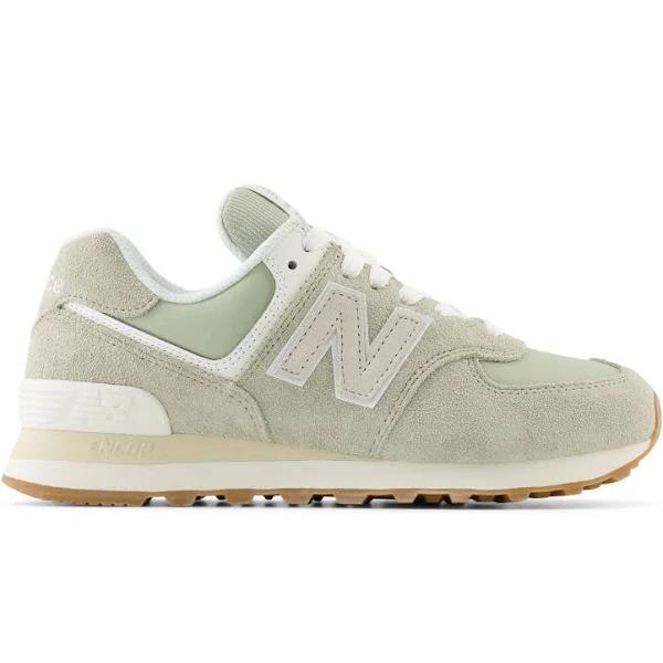 New Balance Women's 574 Olivine/Moonbeam - Size 5