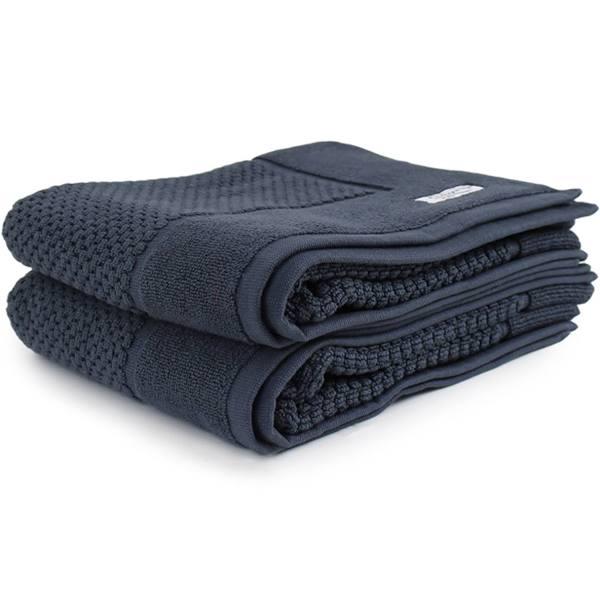 2pc Onkaparinga 60x90cm Cotton Avalon Premium Bath Mats Set 850GSM Midnight