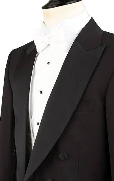 Dobell Mens Black Evening White Tie Tailcoat Jacket Regular Fit 58 Long