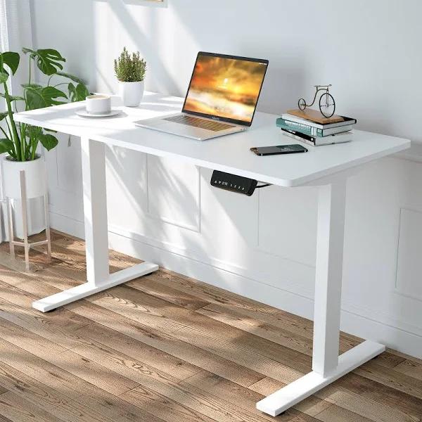 Advwin Adjustable Height Electric Standing Desk 120cm, White Frame