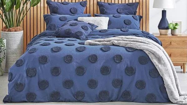 L'Avenue Harley Navy Quilt Cover Set - Single